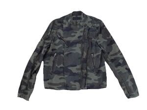 BLANK NYC green camouflage jacket moto military size Small